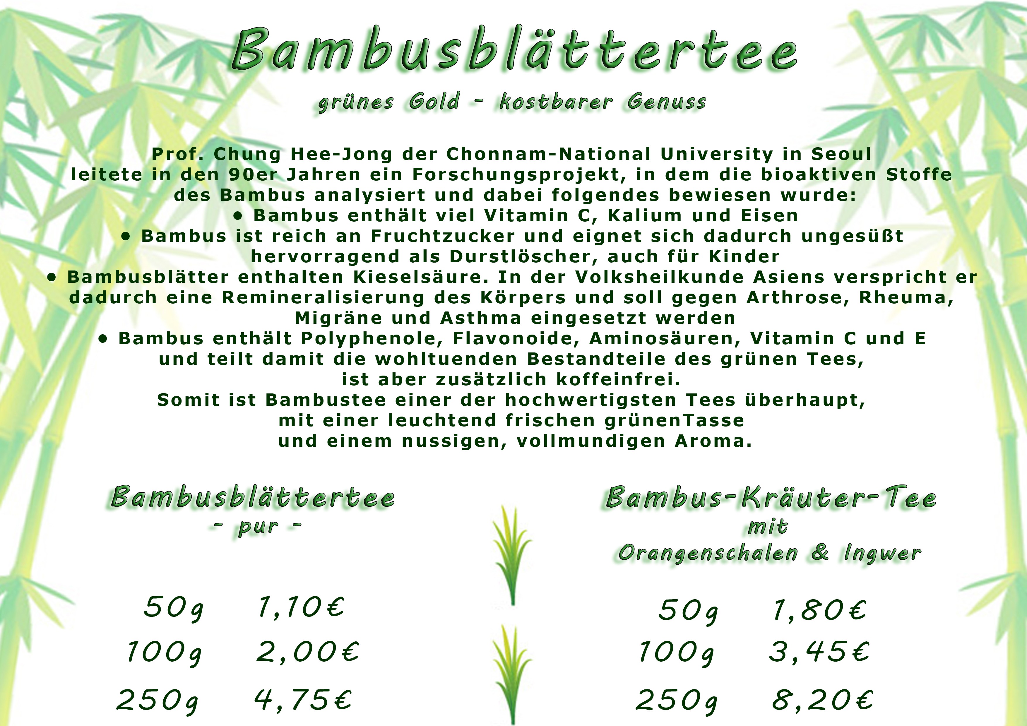 Bambusblaettertee